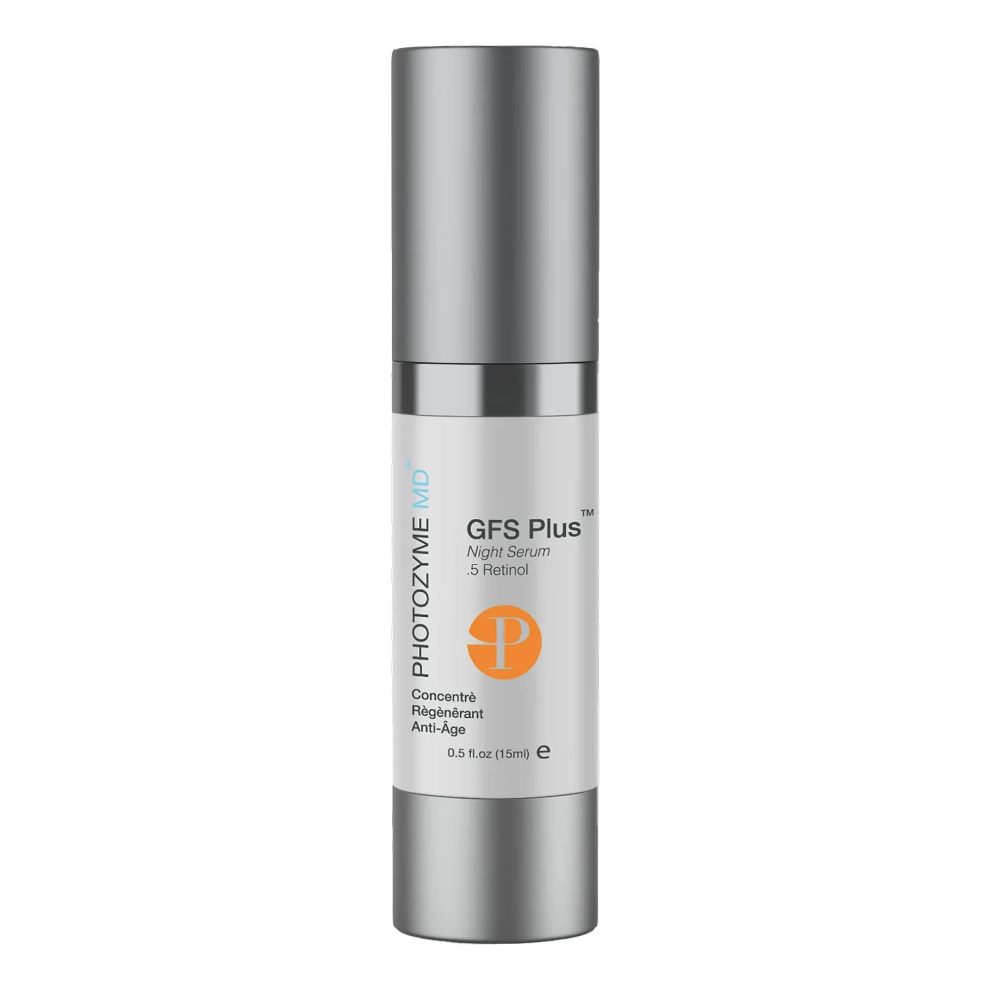 Photozyme GFS Plus Night Serum bottle promises a smoother, brighter complexion.