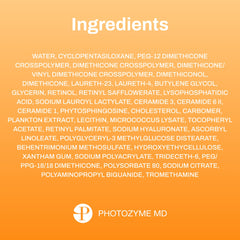 Photozyme GFS Plus Night Serum brightening effect showcased for a luminous complexion.