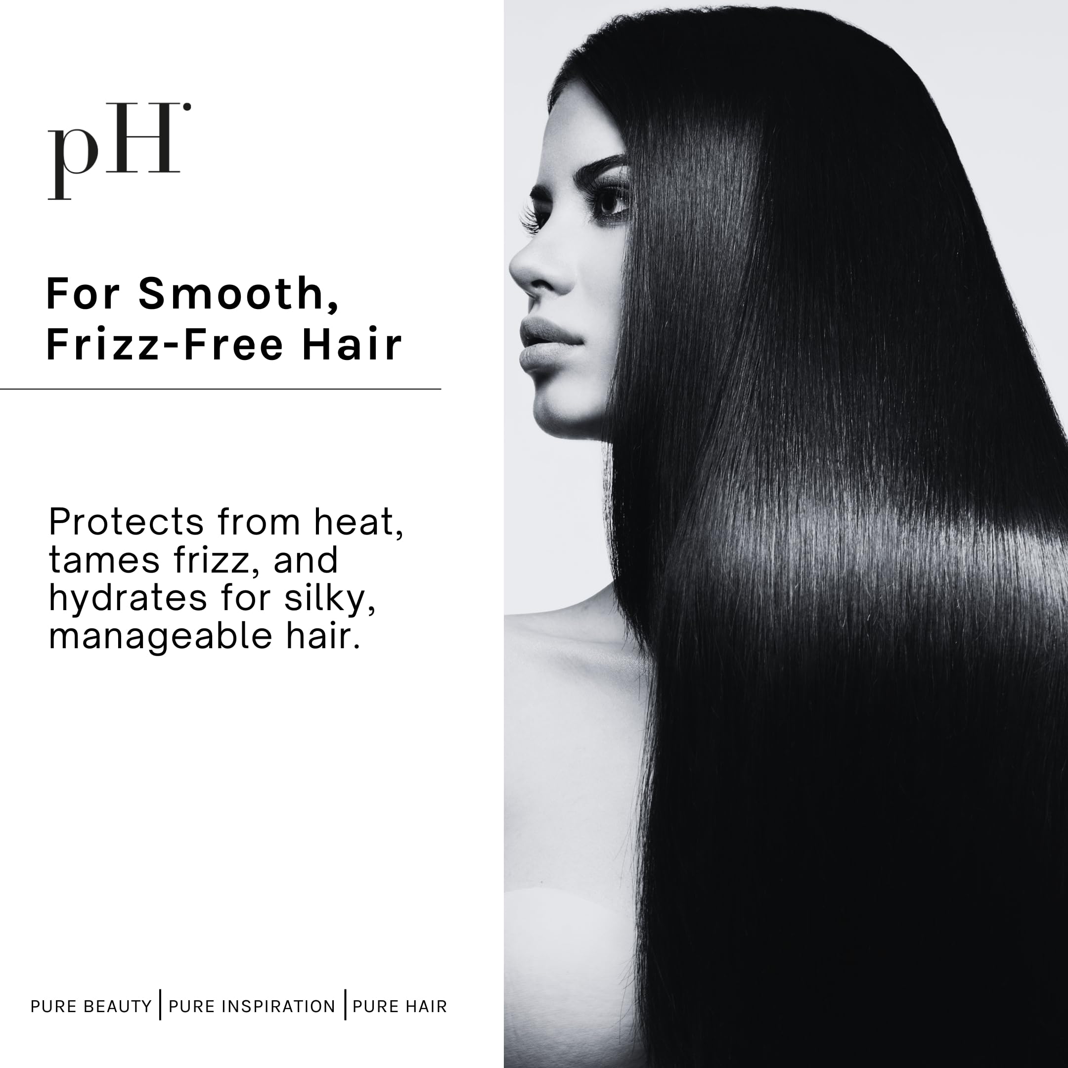 pH PURE HAIR smoothing creme delivering an anti-frizz finish for sleek looks