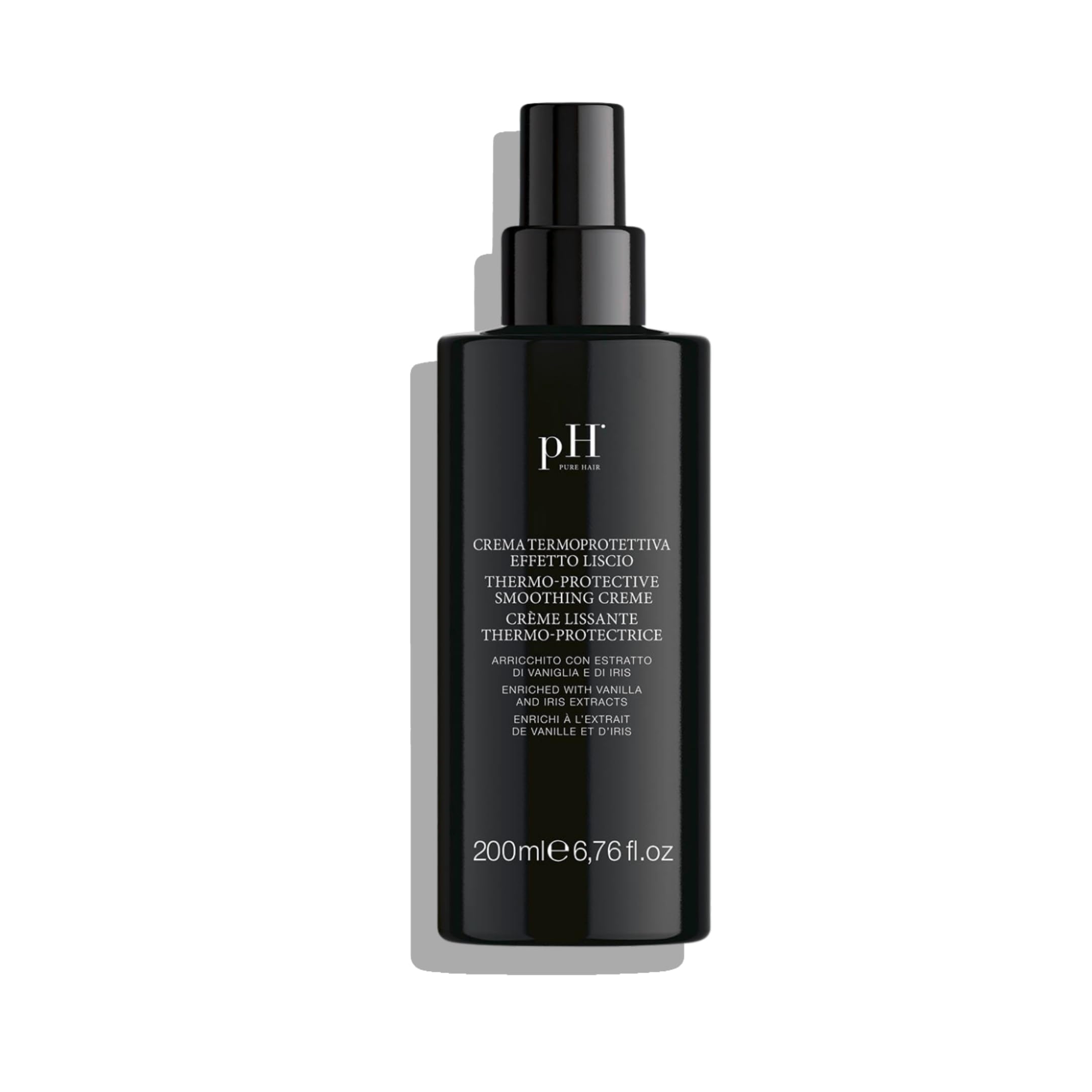 pH PURE HAIR Thermo-Protective Smoothing Creme bottle showing heat defense for daily styling