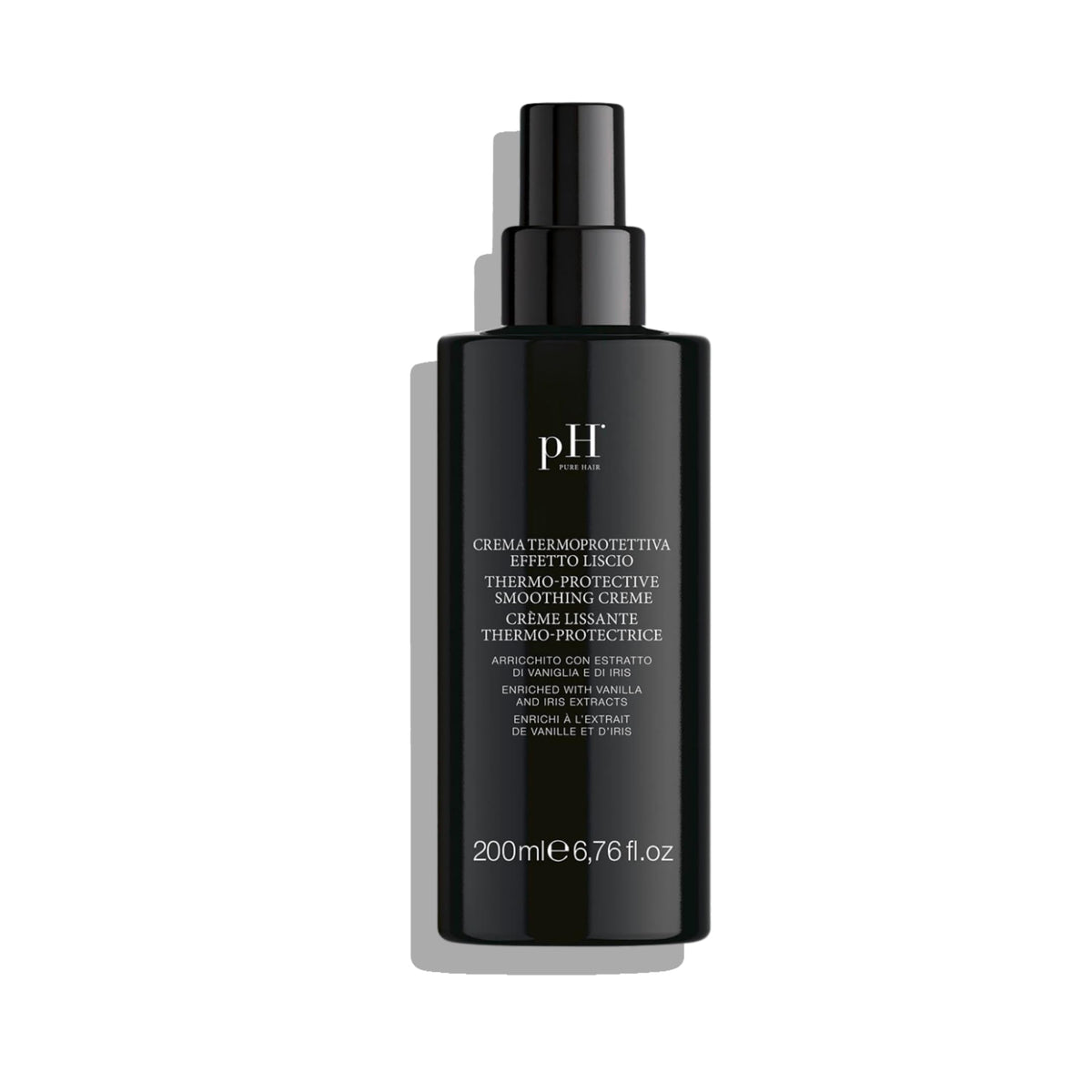 pH PURE HAIR Thermo-Protective Smoothing Creme bottle showing heat defense for daily styling