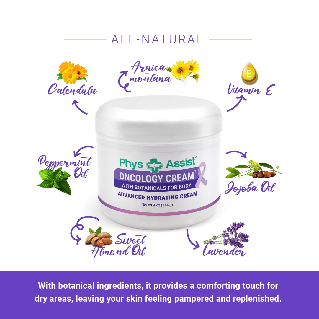 PhysAssist Oncology Cream USA-made stamp indicating high-quality production.
