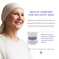 Vitamin E enriched PhysAssist Oncology Cream for skin nourishment.