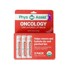 PhysAssist Oncology Lip Balm texture close-up for deep hydration.