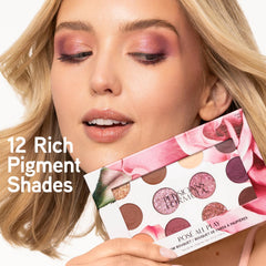 Physicians Formula Eyeshadow Bouquet close-up swatches show shimmering, matte, and satin finishes.