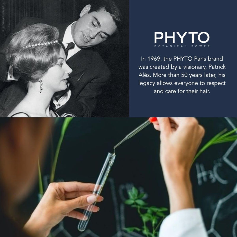 PHYTOPHYTOCYANE bottle-closeup label highlights key ingredients.