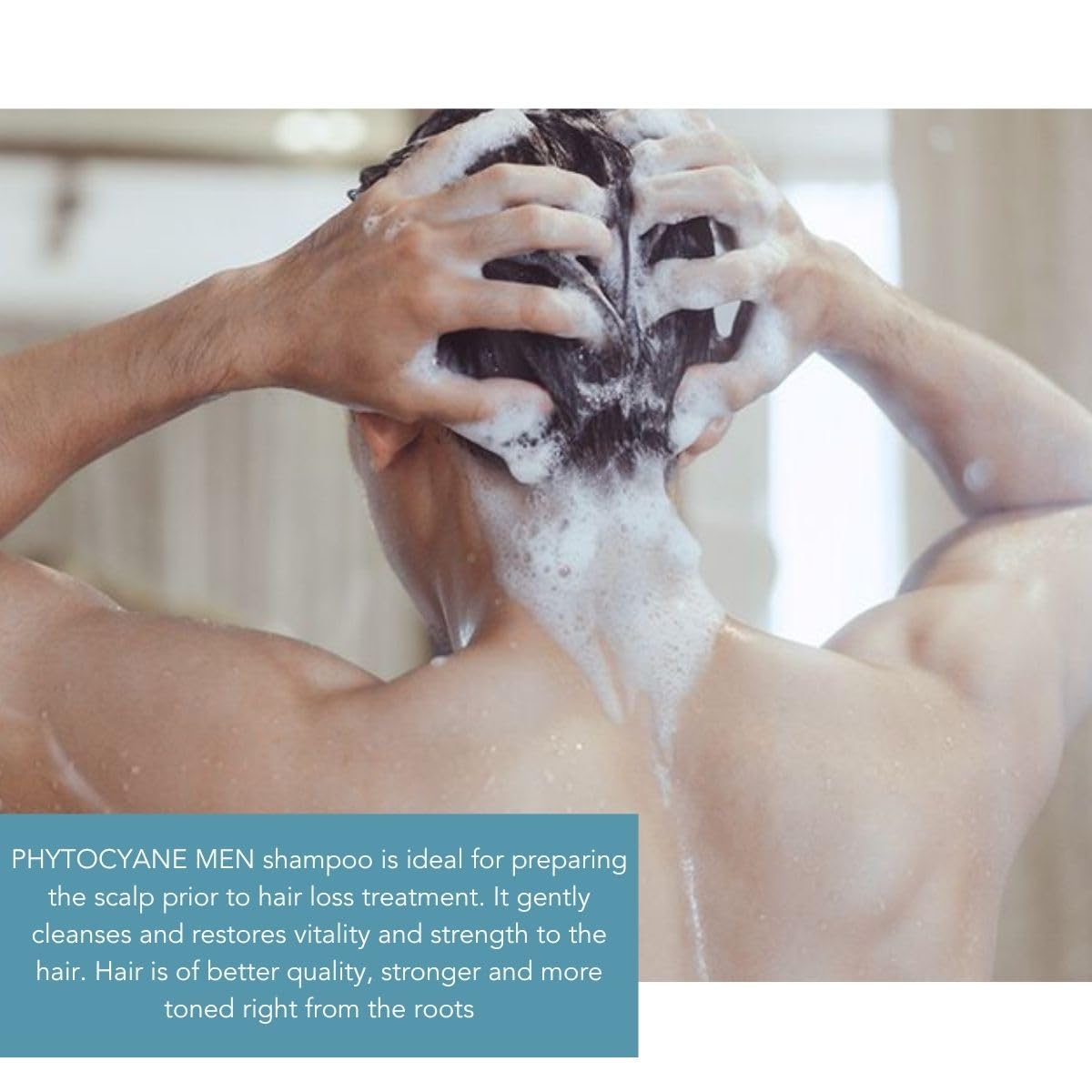 PHYTO Phytocyane Men label close-up highlighting natural ingredients