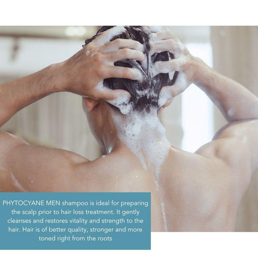 PHYTO Phytocyane Men label close-up highlighting natural ingredients