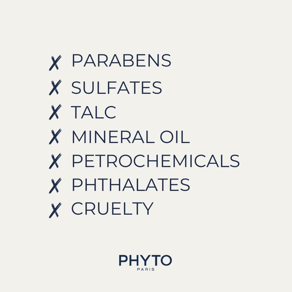 PHYTO Phytophanère label highlights paraben- and sulfate-free formula.