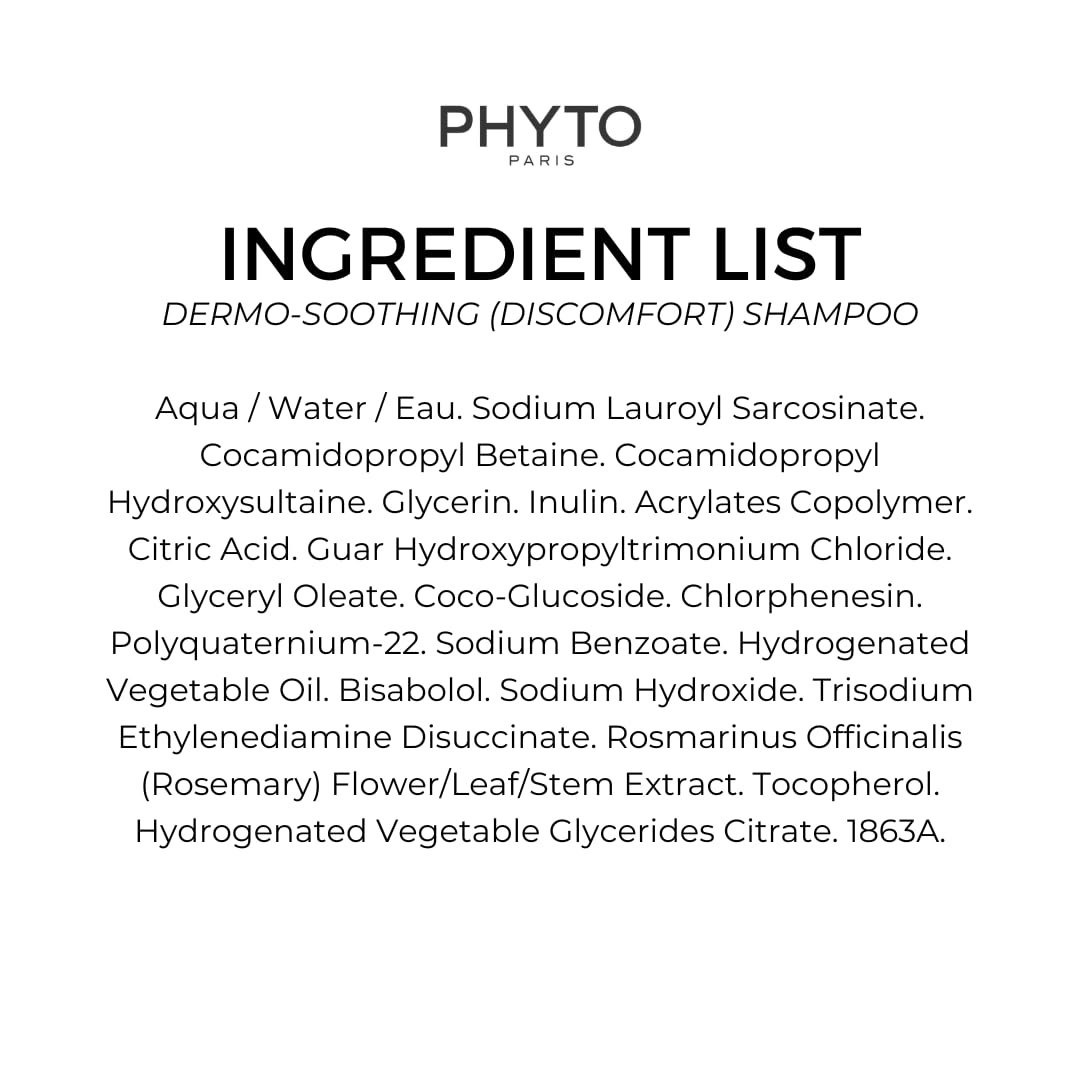PHYTO Scalp Solutions Anti-Itch Shampoo highlighting fermented bisabolol ingredient
