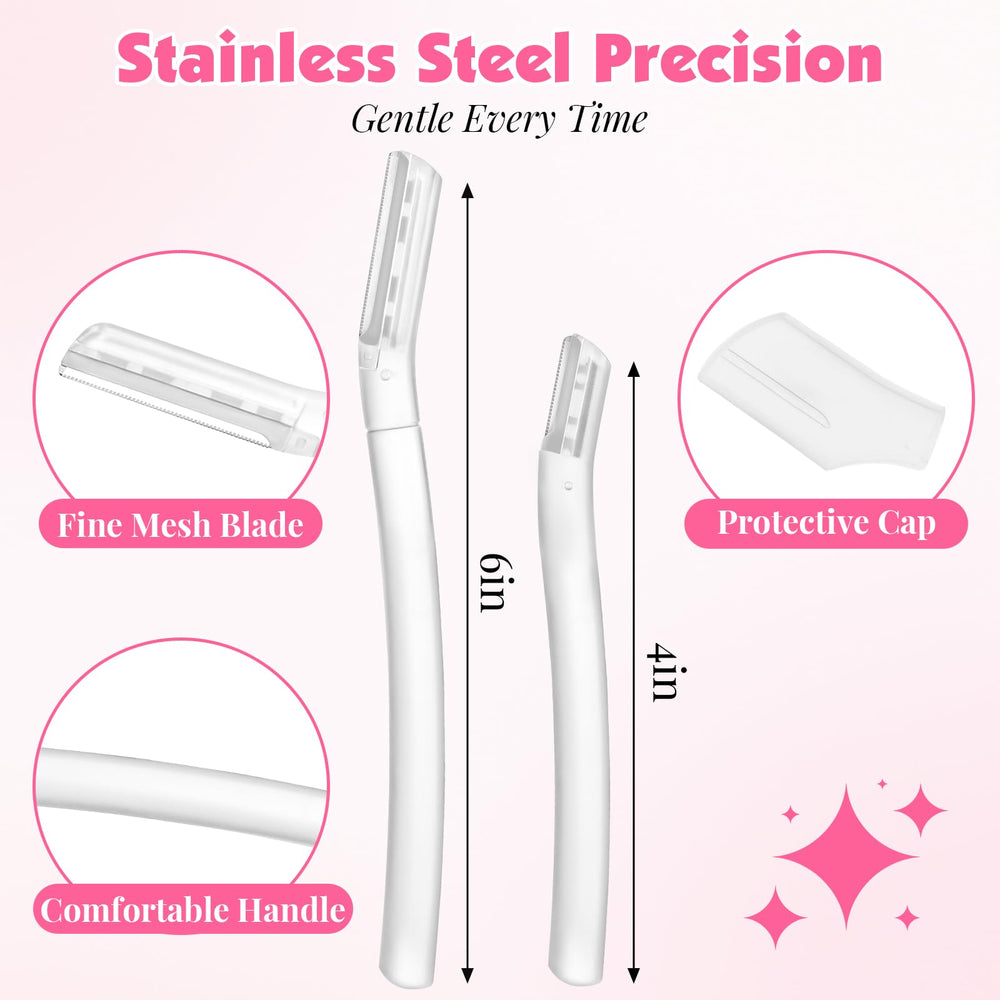 Phyyixs long-blade dermaplane razors for cheeks and forehead.