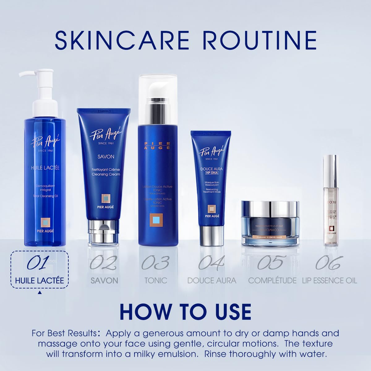 Pier Auge Cleansing Oil after rinse glow suggests refreshed skin.