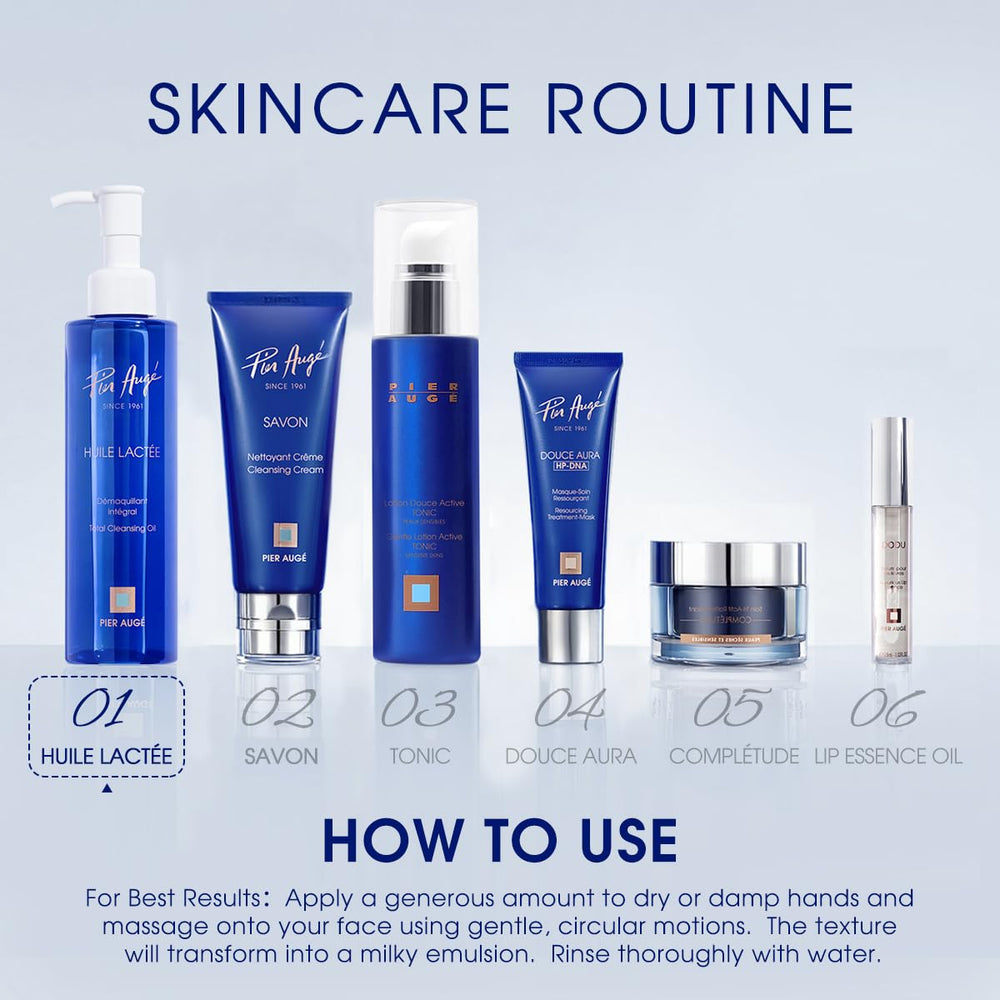 Pier Auge Cleansing Oil after rinse glow suggests refreshed skin.