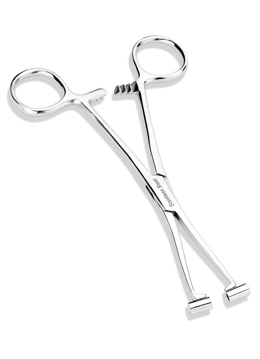 Pierced Owl septum forceps for precise septum placement and controlled handling.