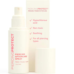 Piercing Protect aftercare spray bottle for soothing piercing care.