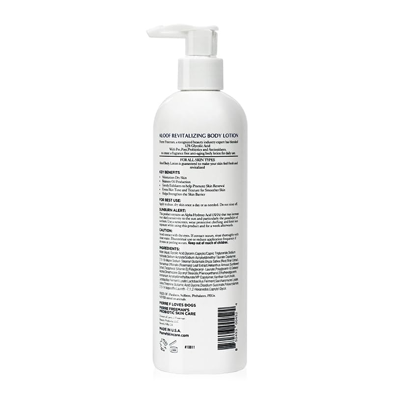 Pierre Freeman's ALOOF lotion texture close-up illustrating smooth, fast-absorbing application.