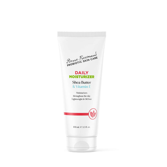 Pierre Freeman's Probiotic Skin Care Daily Moisturizer bottle on a clean surface for daily hydration
