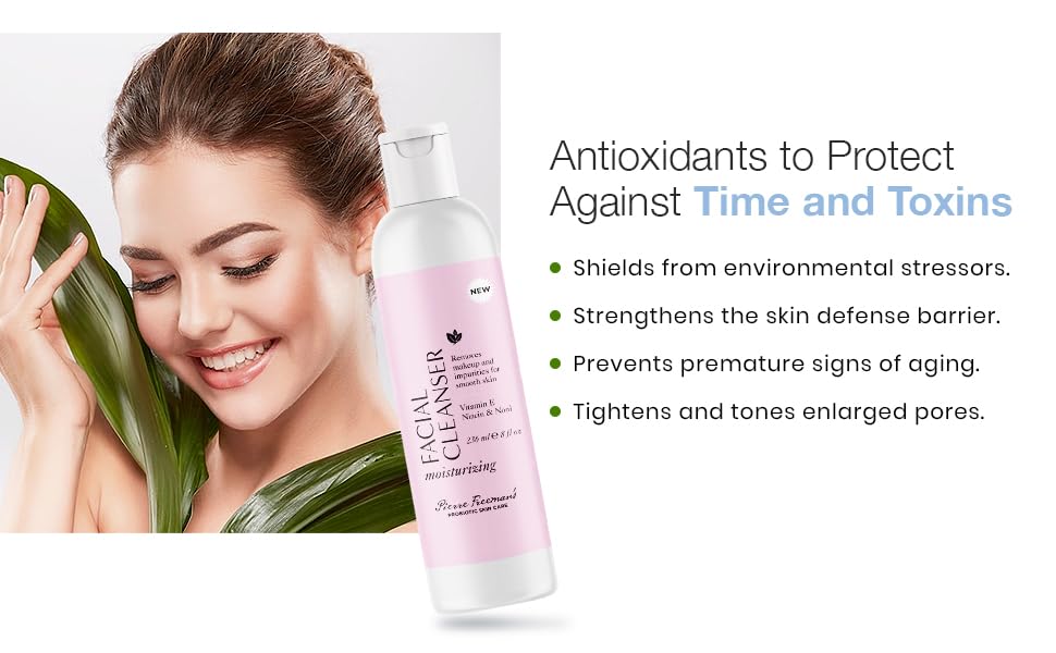 Improved skin texture and softness from Vitamin E and Niacin in Pierre Freeman's cleanser