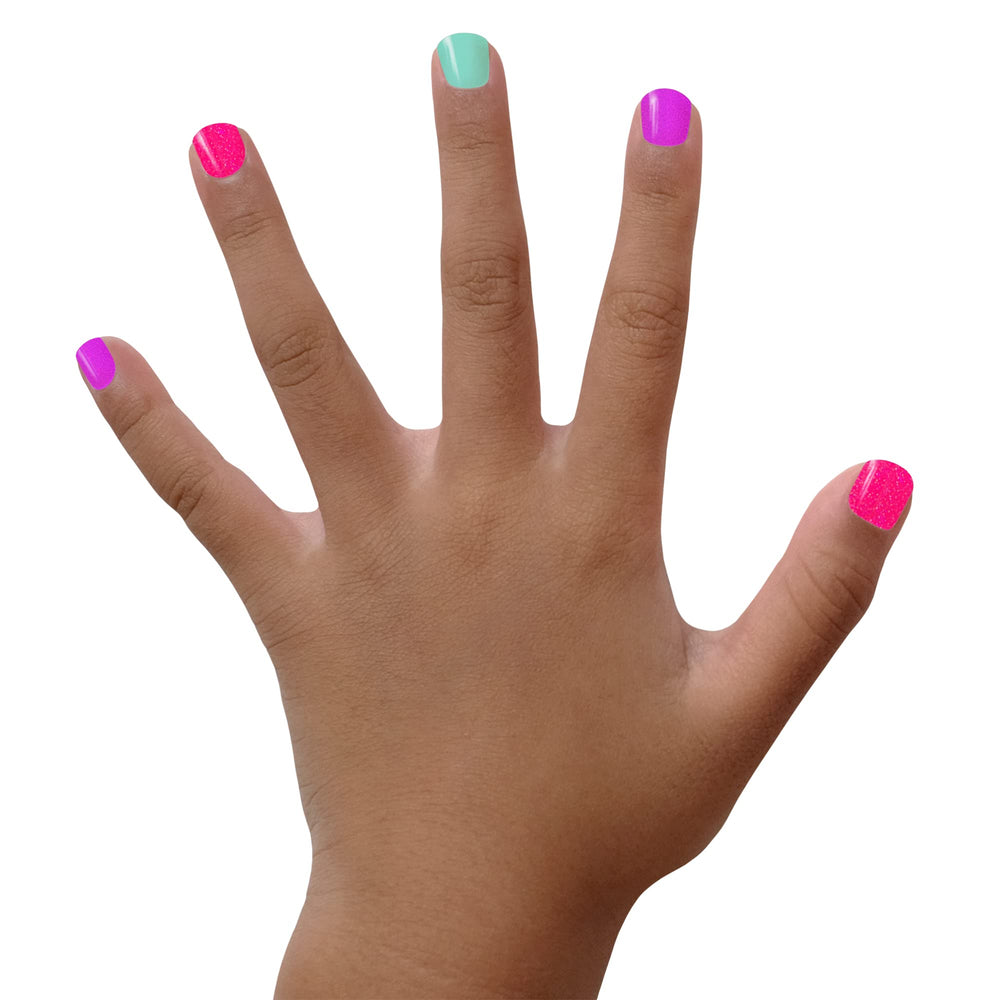 Piggy Paint color swatches showing kid-friendly shades for nail art