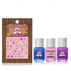 Piggy Paint glitter polish swatch highlights sparkle without harsh chemicals.