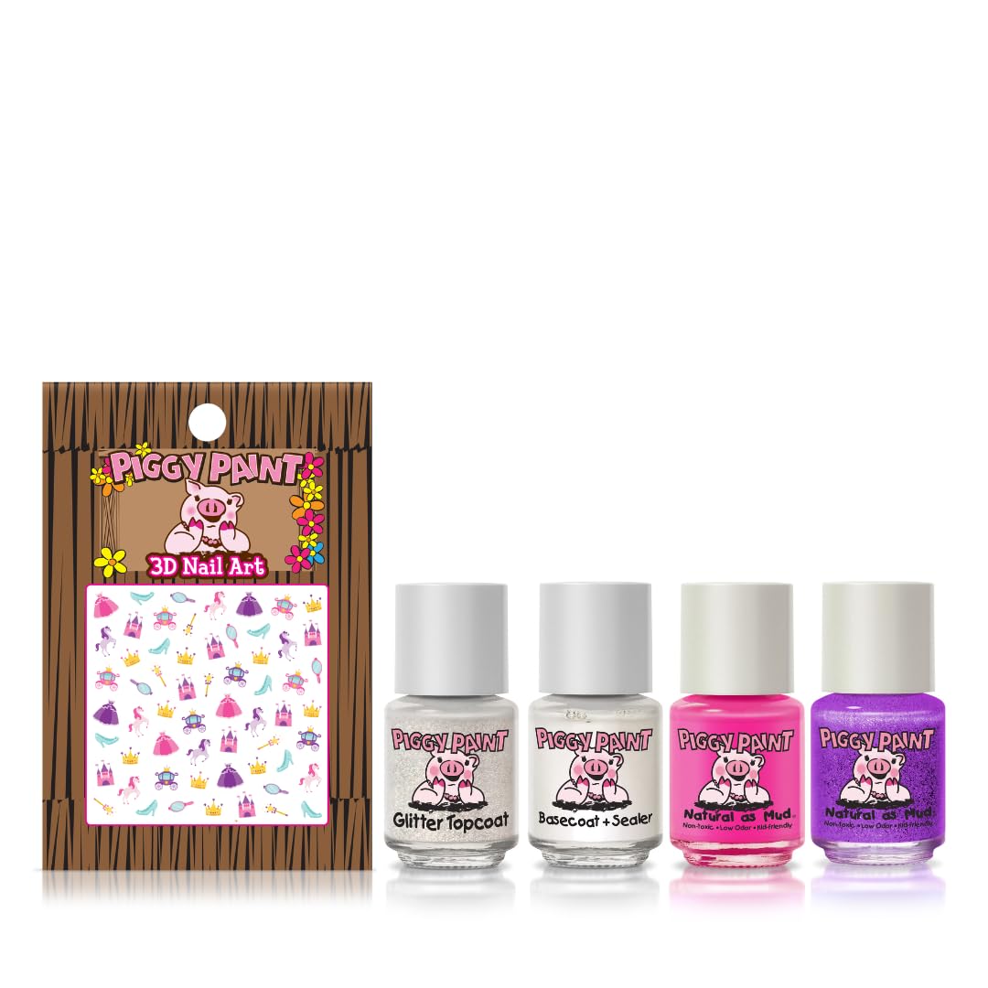 Piggy Paint glitter topcoat adds sparkle with a kid-friendly formula.
