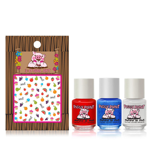 Piggy Paint nail application on a child with smooth color