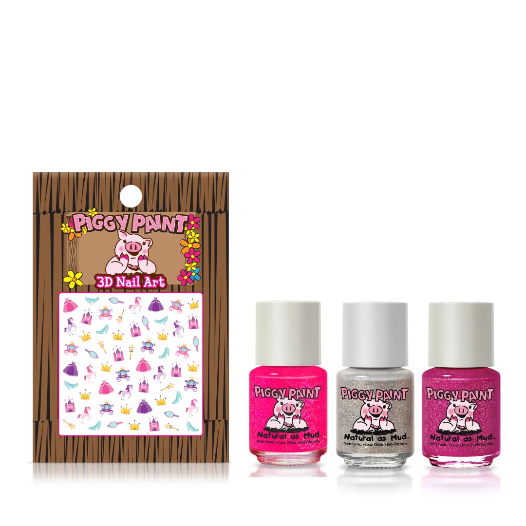 Piggy Paint Neon Lights glitter polish for vibrant kids' nails.