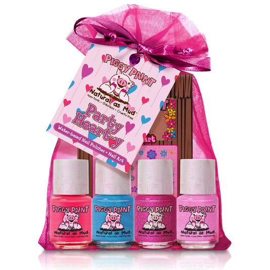 Piggy Paint Party Hearty four-pack polish bottles for kids
