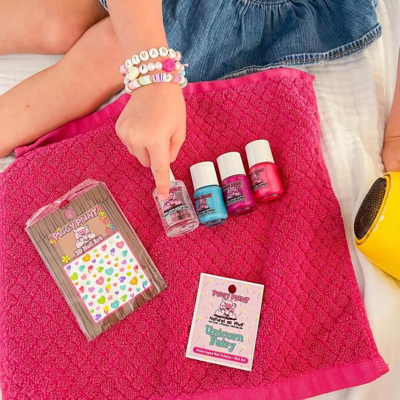 Piggy Paint Unicorn Fairy Gift Set: Forever Fancy swatch-ready shade for playful looks.