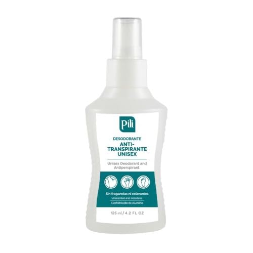 Pili antiperspirant bottle shows a clear, stain-free formula for daily wear