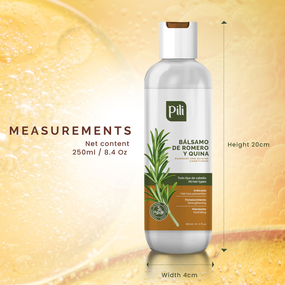 Pili Natural natural hair care packaging highlighting eco-friendly botanicals.