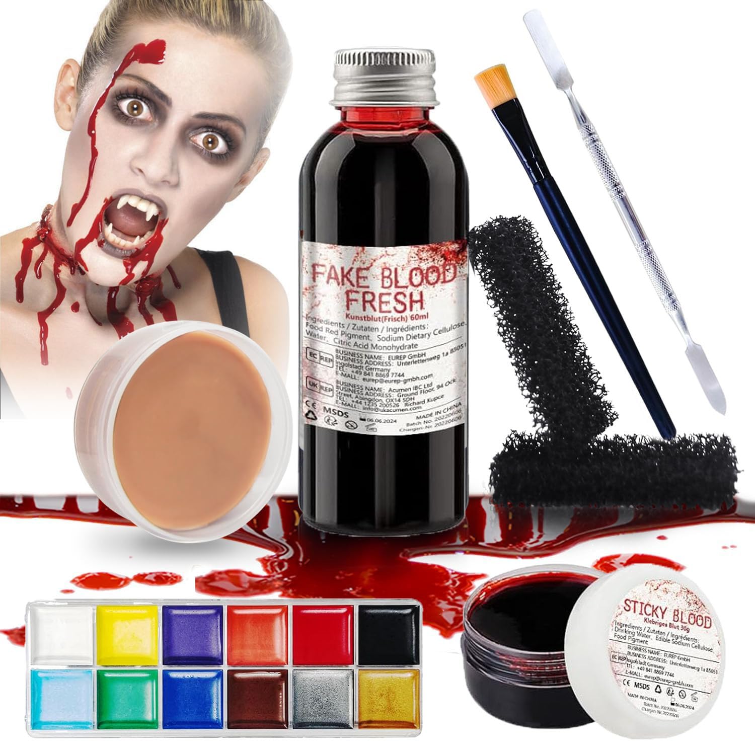 PillyBalla SFX kit wax for realistic wounds and burns