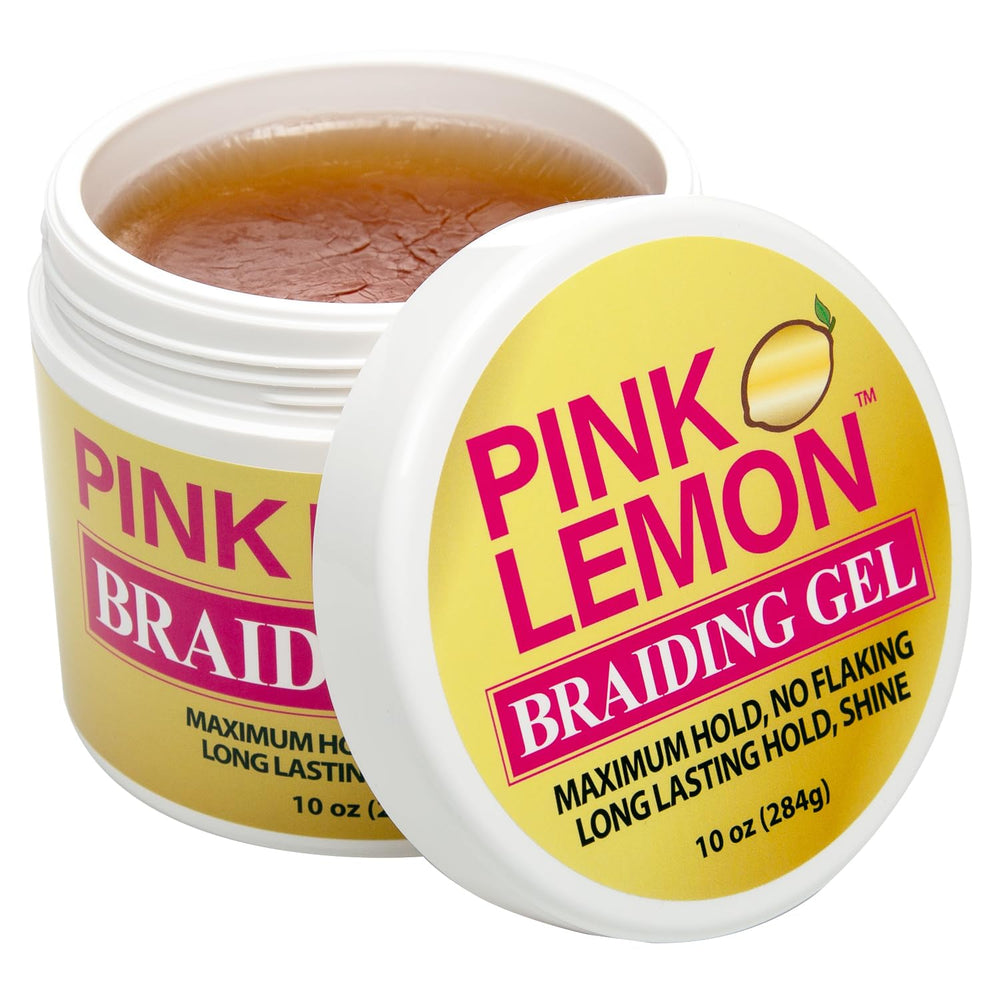 PINK LEMON Braiding Gel smooths edges without buildup.