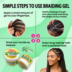 PINK LEMON Braiding Gel suitable for all hair types and textures