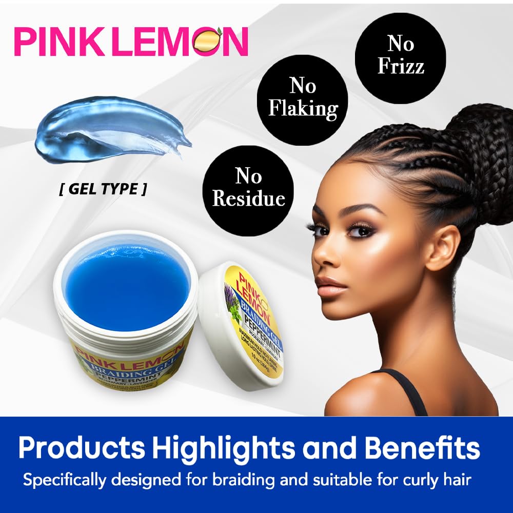 Locs and twists secured with Pink Lemon Peppermint gel without flaking