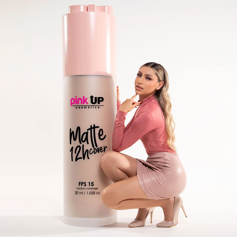 Buildable coverage of Pink Up Matte Cover for natural to full-glam looks