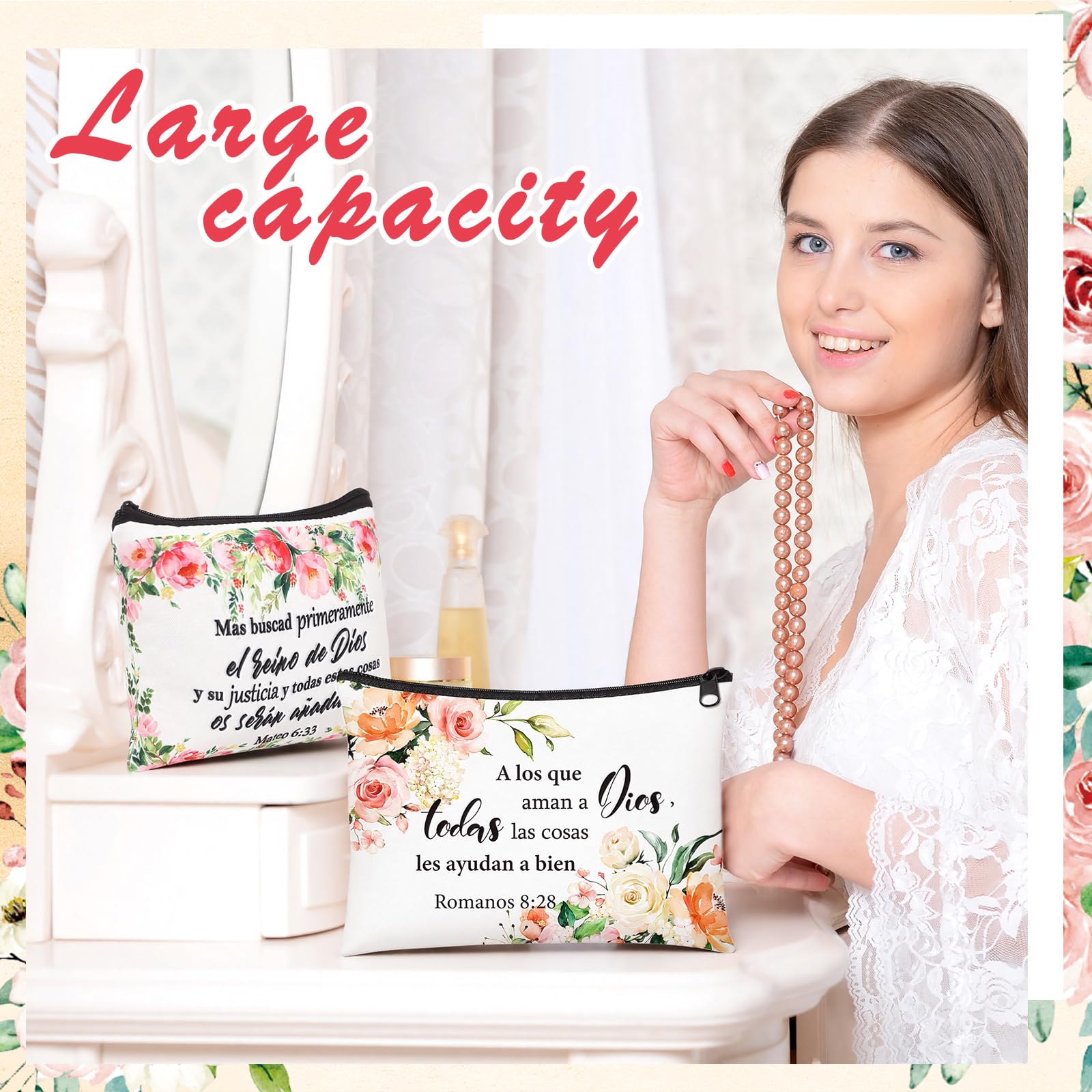 Pinkunn Spanish floral canvas gift bag adds thoughtful style for gifting.