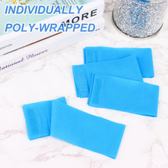 PinkXHY blue headbands secure hair during makeup application