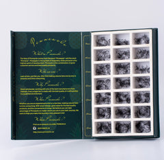 Pinneacle 2100 premade fans in a box for quick, consistent lash sets.