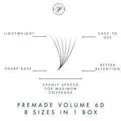 Pinneacle 9-16mm lengths in one box for versatile lash maps.