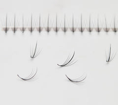Pinneacle Wispy Promade Fans in brown, natural-toned finish for everyday looks