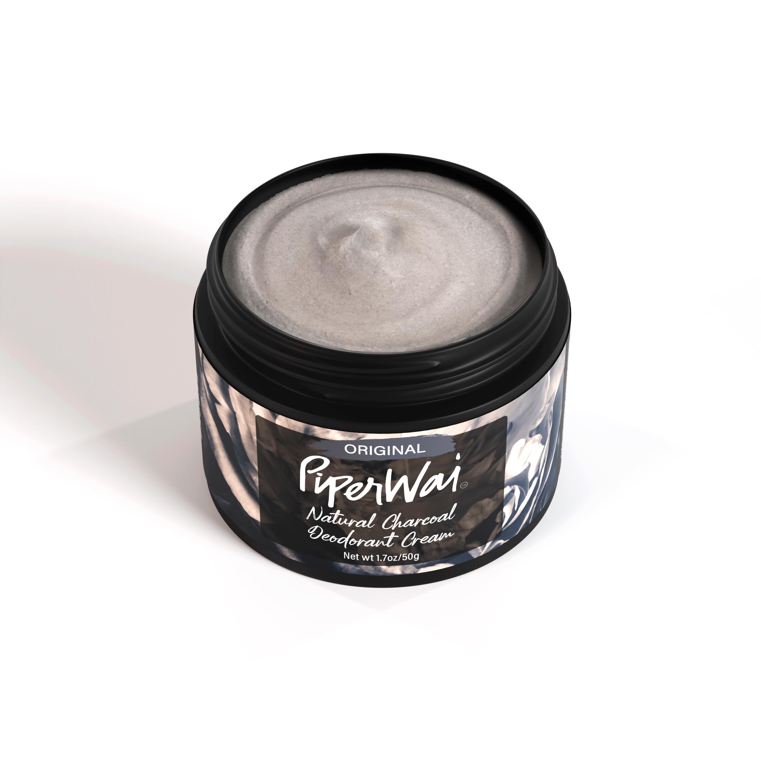 PiperWai application of creamy paste rub-in for skin-friendly deodorant without staining clothes.