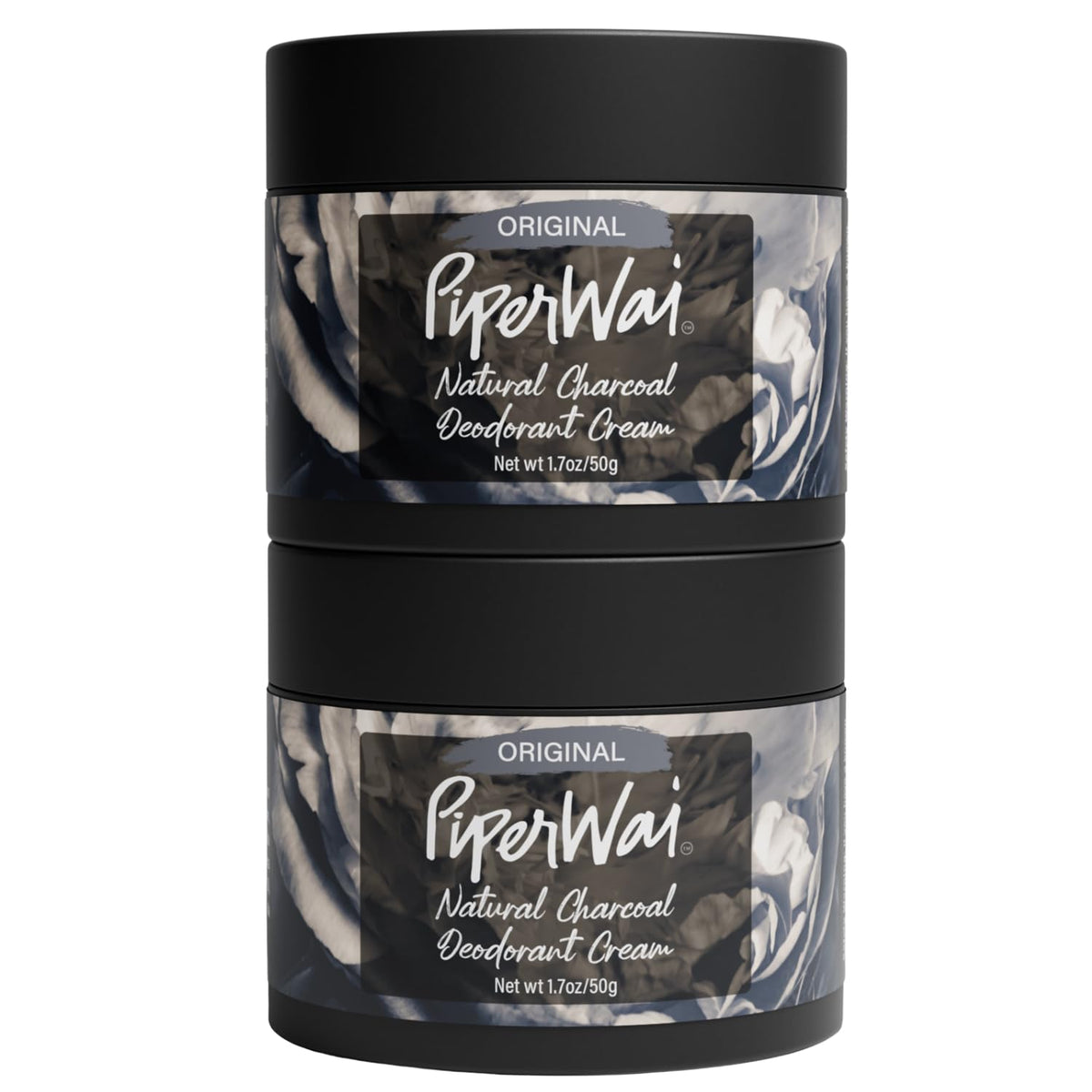 PiperWai deodorant cream with activated charcoal absorbs moisture and neutralizes odor.