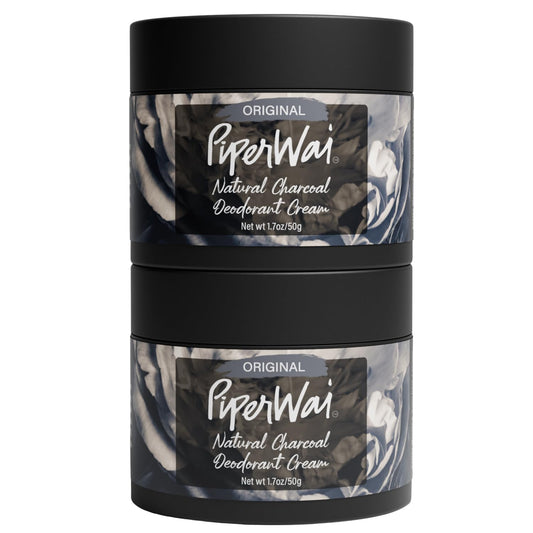 PiperWai deodorant cream with activated charcoal absorbs moisture and neutralizes odor.