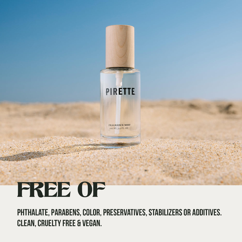 Pirette Fragrance Mist linen box packaging signals gift ready presentation