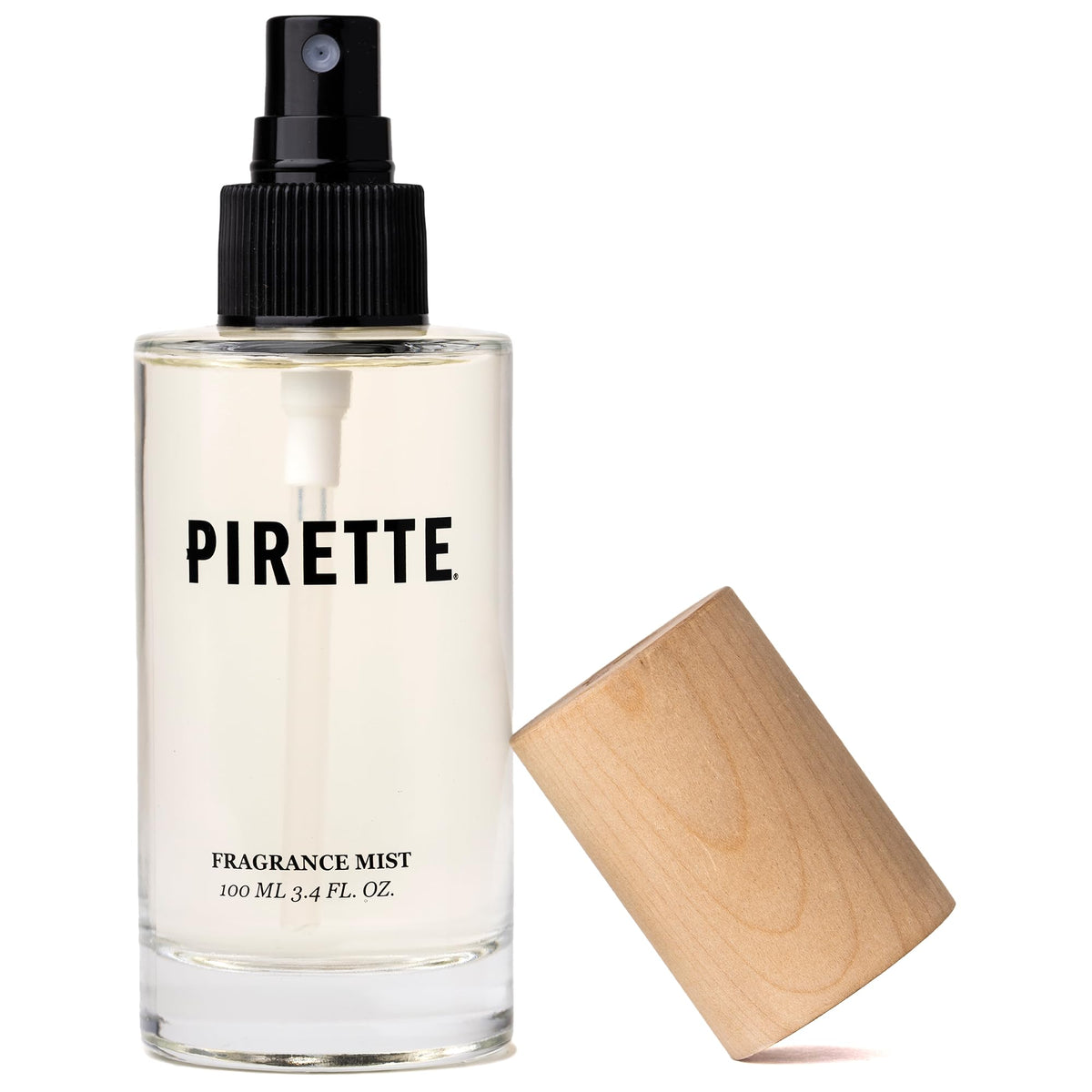 Pirette Fragrance Mist bottle shows sun kissed coconut for everyday freshness