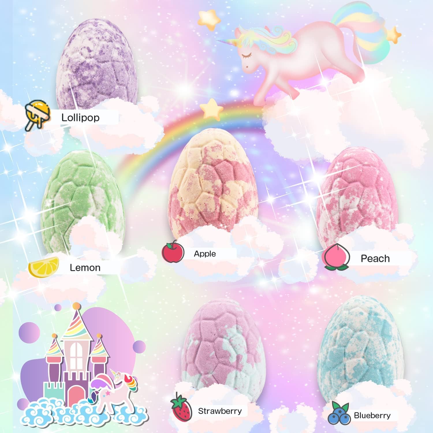 Piroo bath bombs fizz with colorful water for kids.