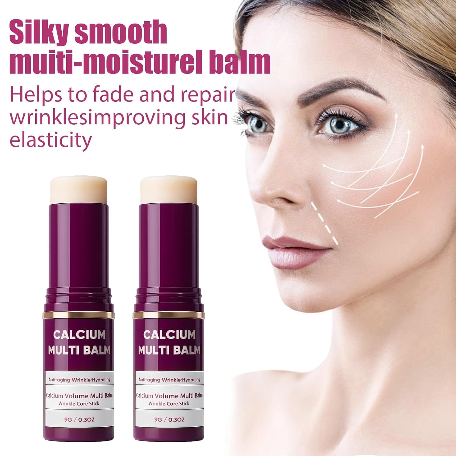 Piuregn Her+ Calcium Multi Balm texture closeup shows smooth non-sticky finish