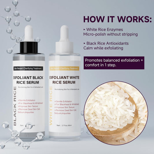 PIVETOS Glow Rice Exfoliant texture close-up shows gentle buffing particles.