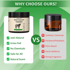 Pixellon label emphasizes organic grass-fed beef tallow.